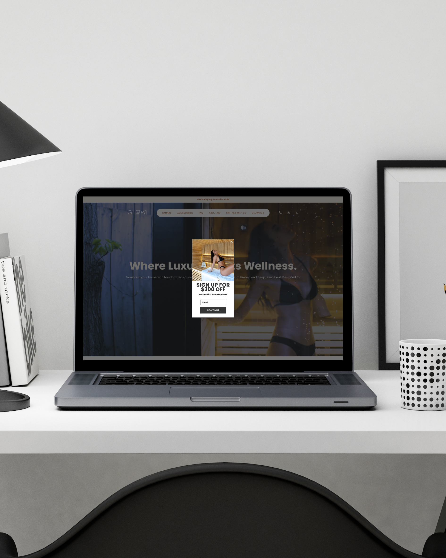 Glow Saunas Shopify ecommerce store developed by By Kiki Media