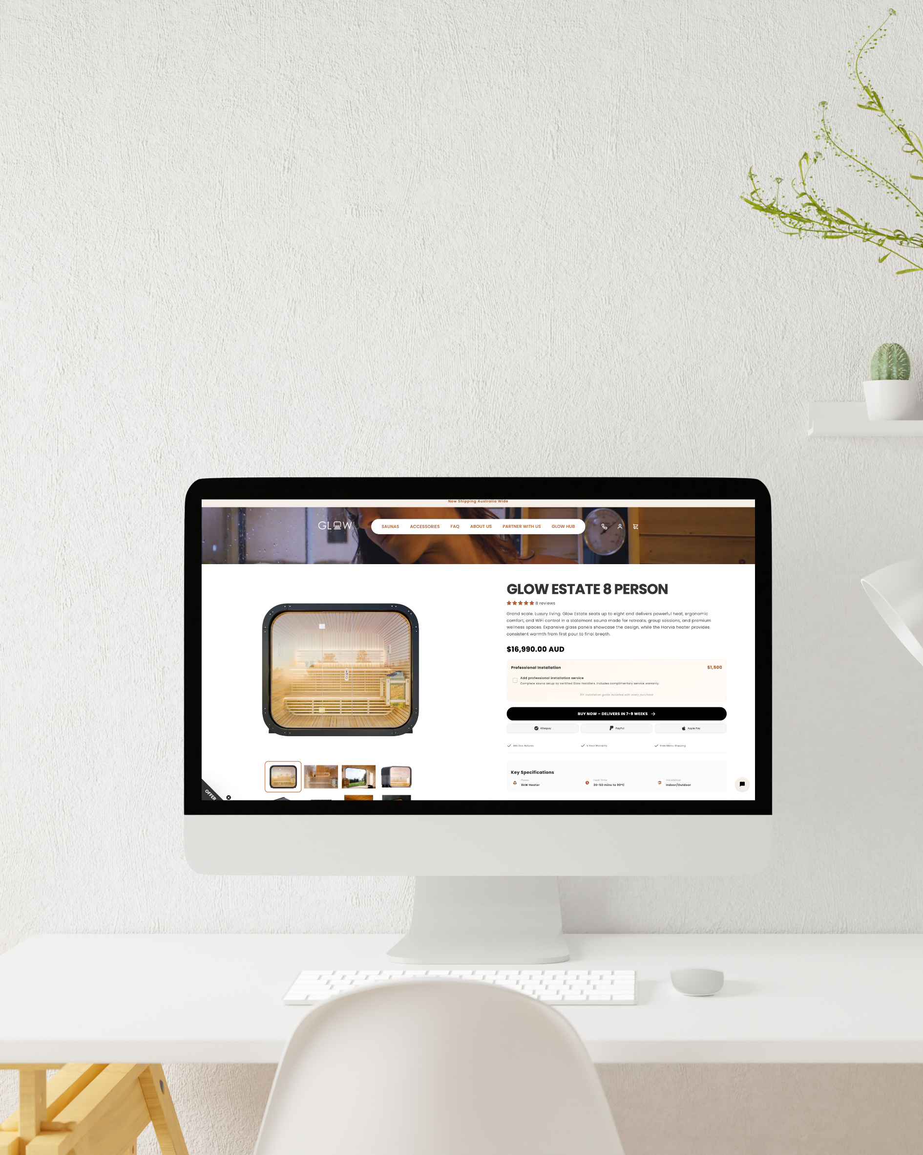 Glow Saunas social media reels and video content by By Kiki Media