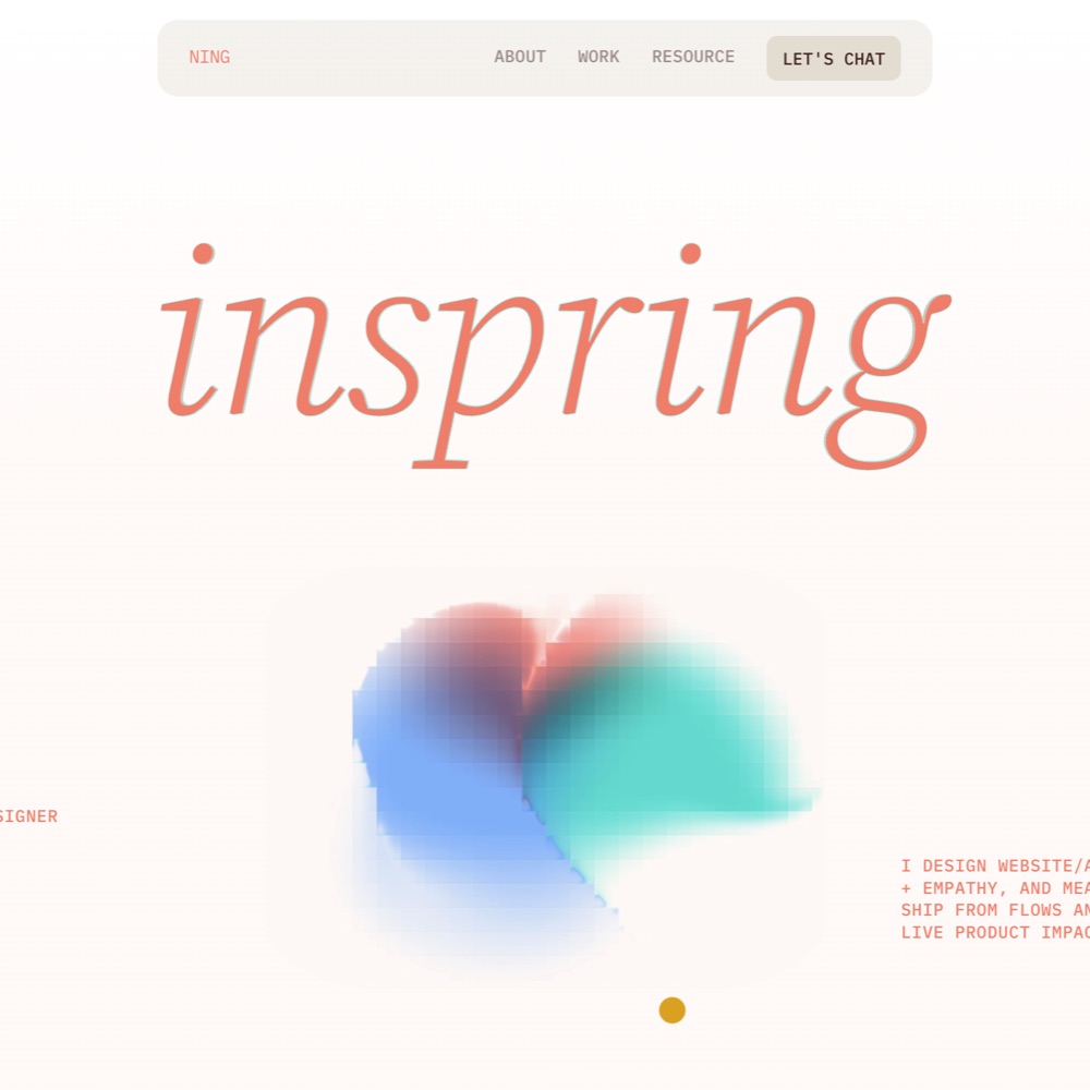 Inspring digital product design website